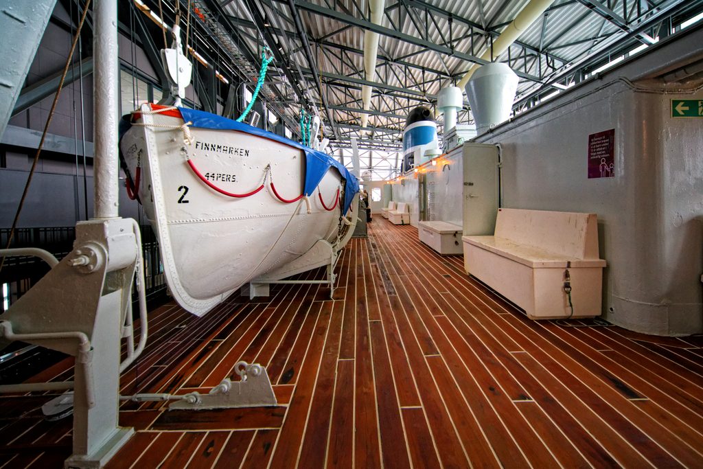 Rettungsboot der MS Finnmarken, Hurtigruten Museum, Stockmarknes