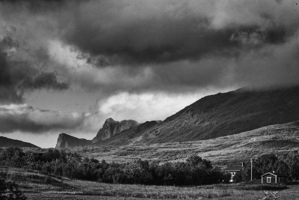 Landschaft bei Leknes, Lofoten, Norwegen